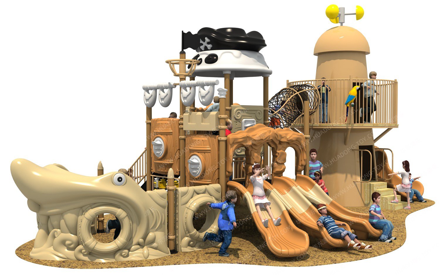 海盜船 HD-HDD001-兒童滑梯、