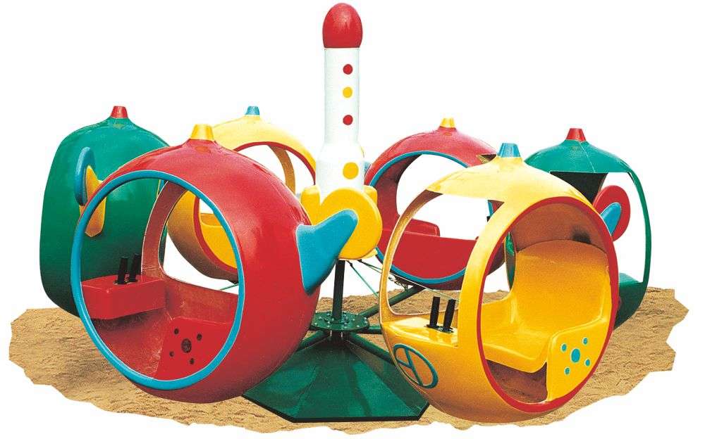 旋轉(zhuǎn)樂園 導(dǎo)彈小飛機(jī)帶網(wǎng)